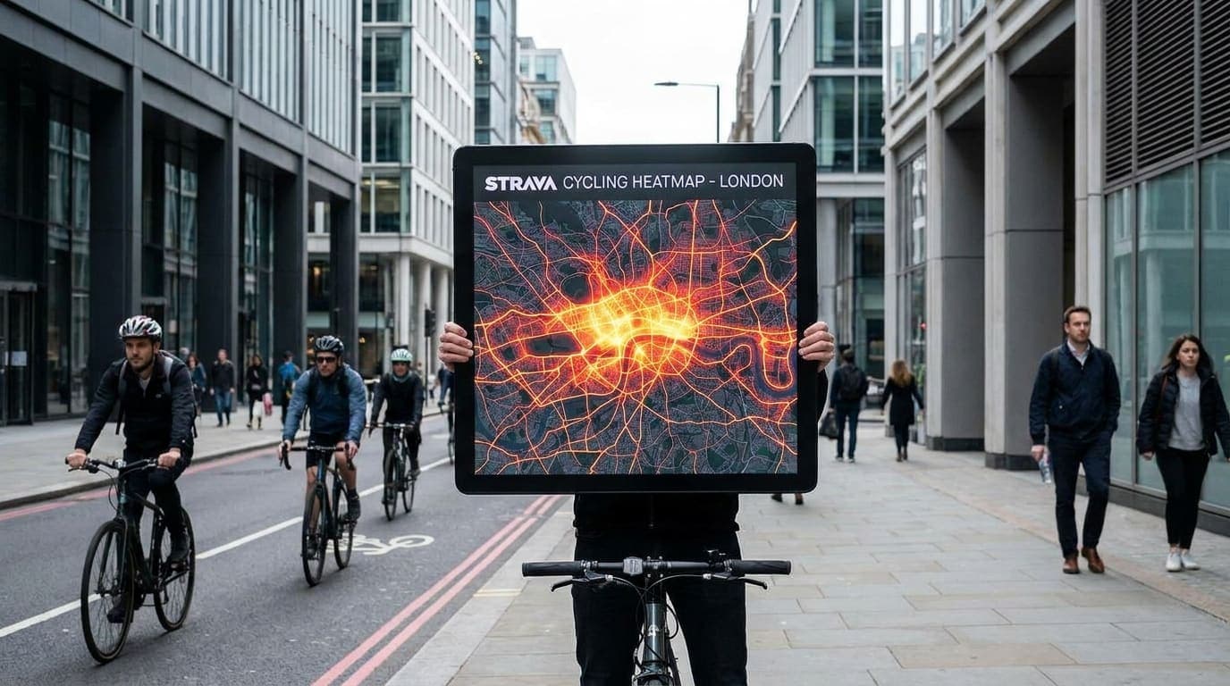 Strava Local Heatmap layer for route planning
