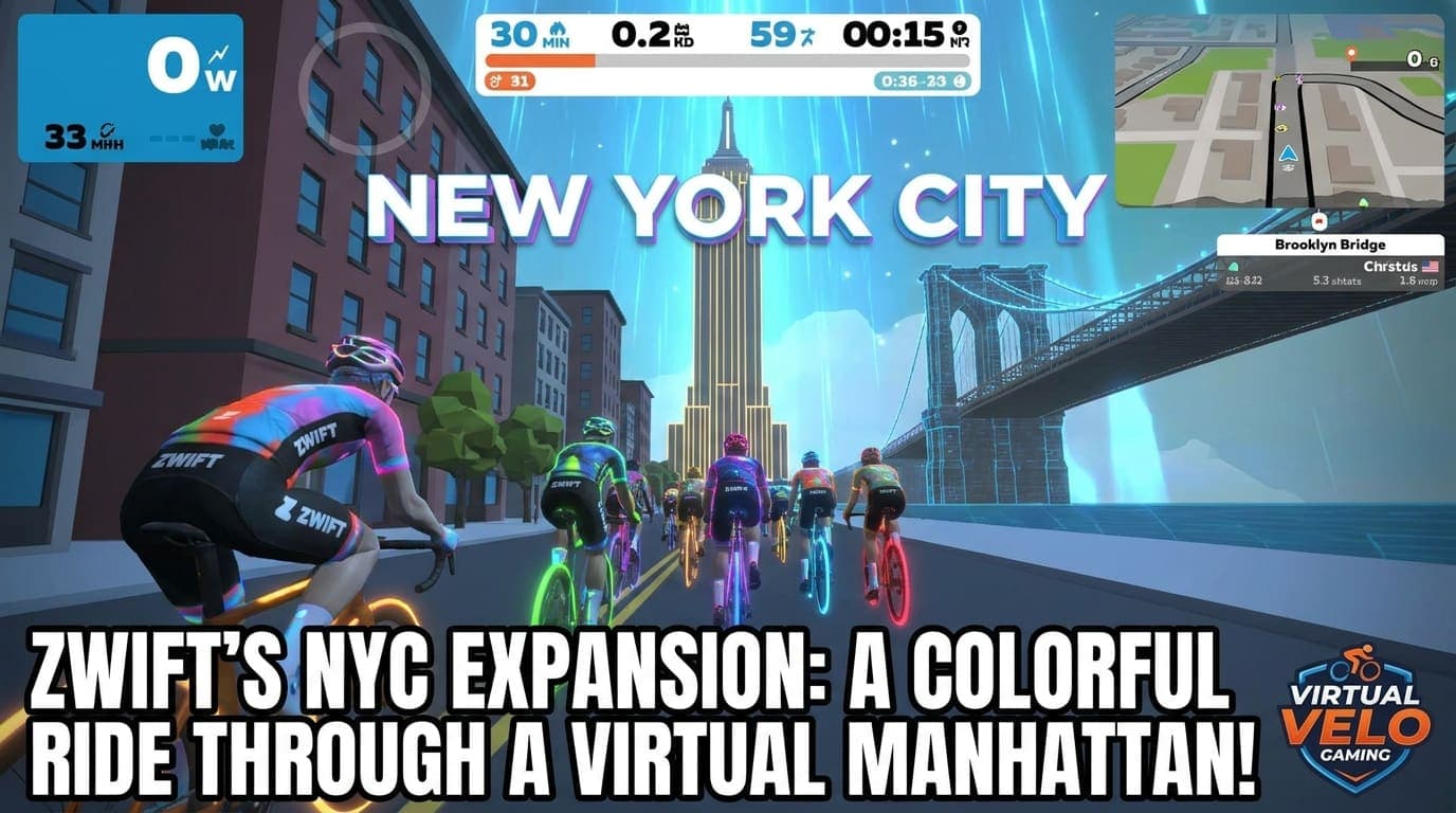 Zwift New York City and Hudson Valley map