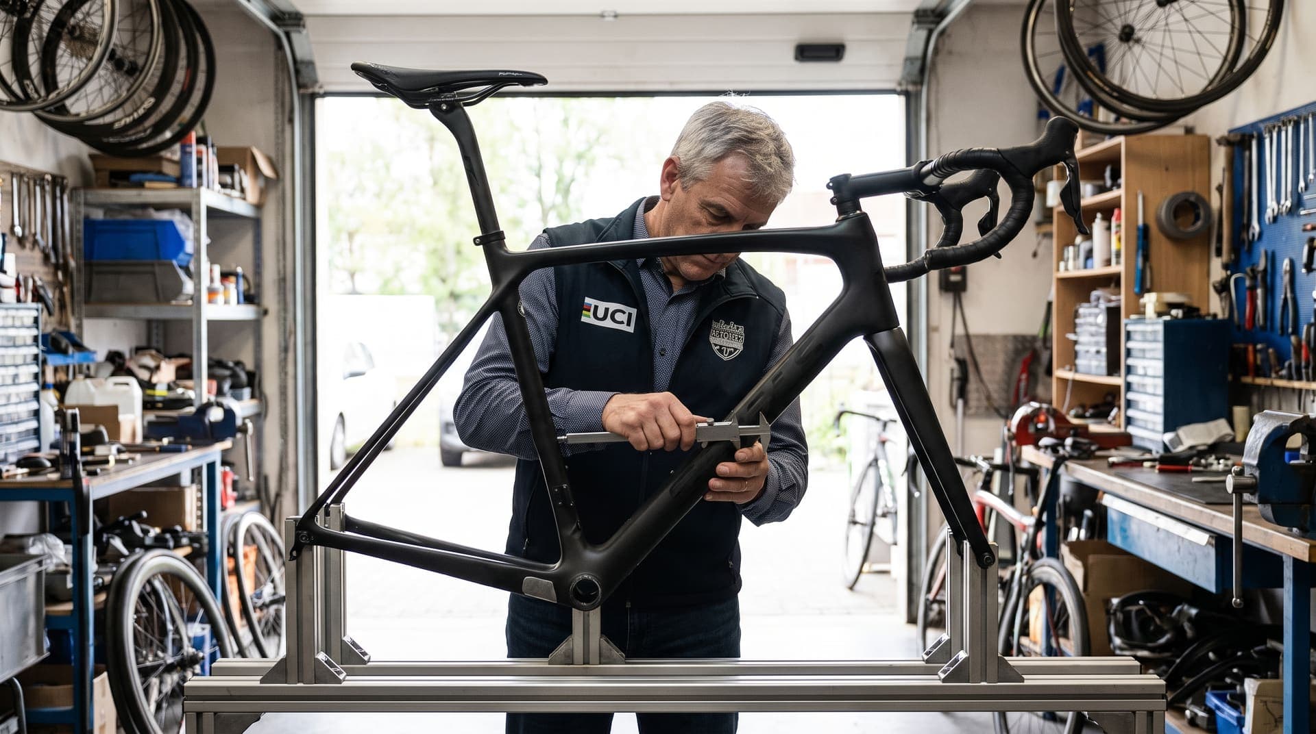 UCI 2026 equipment regulations: frame weight floor and saddle setback
