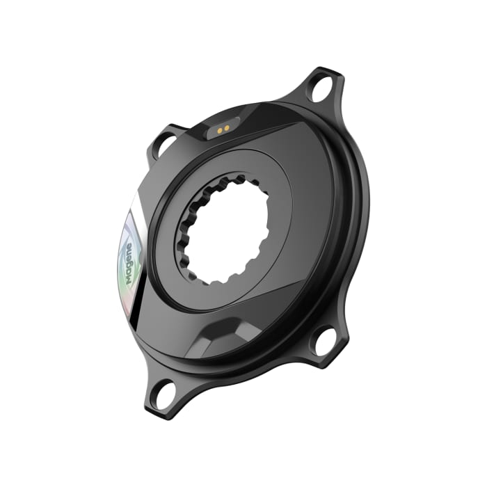 Magene P515 mounted on Teo carbon crank — non-drive side