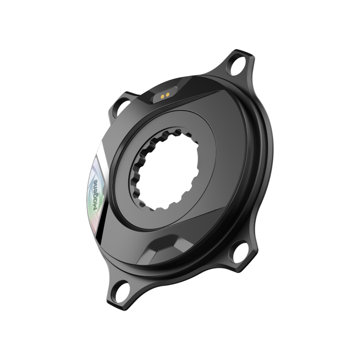 Magene P515 mounted on Teo carbon crank — non-drive side