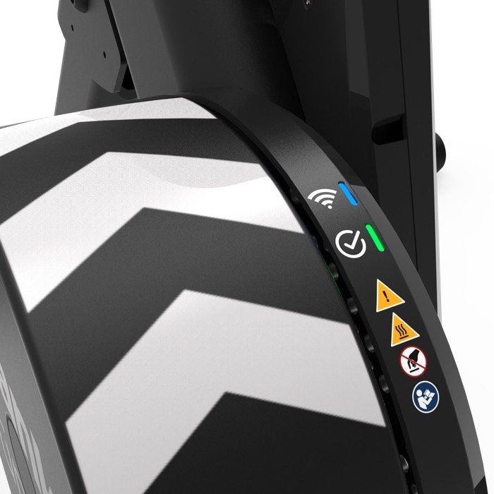 Wahoo KICKR Core 2 — close-up of the new status LED panel showing connection and run status indicators
